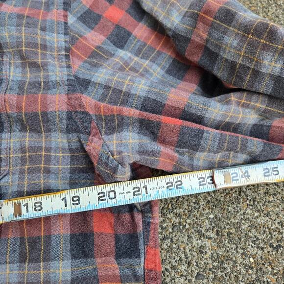 Vtg PENDLETON Landry Cut Medium Print Outdoors Gorp Button Up Flannel Shirt Lg - Picture 4 of 5
